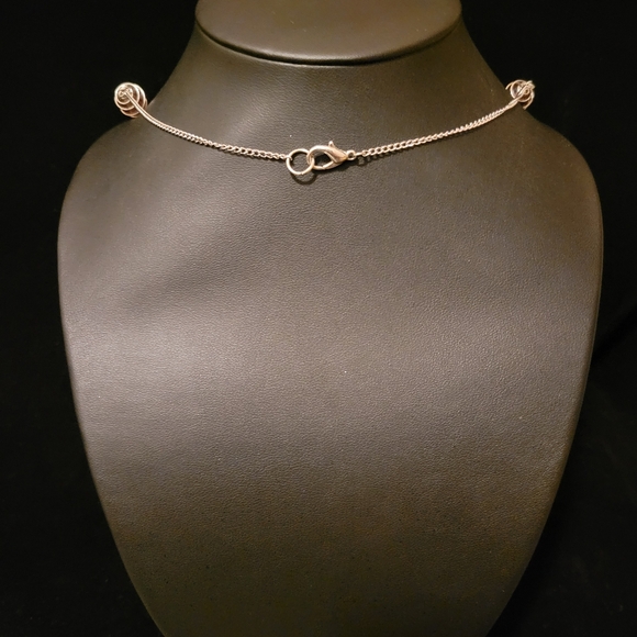 Estate Purple Glass Beaded Wire Wrap Necklace - Picture 4 of 4